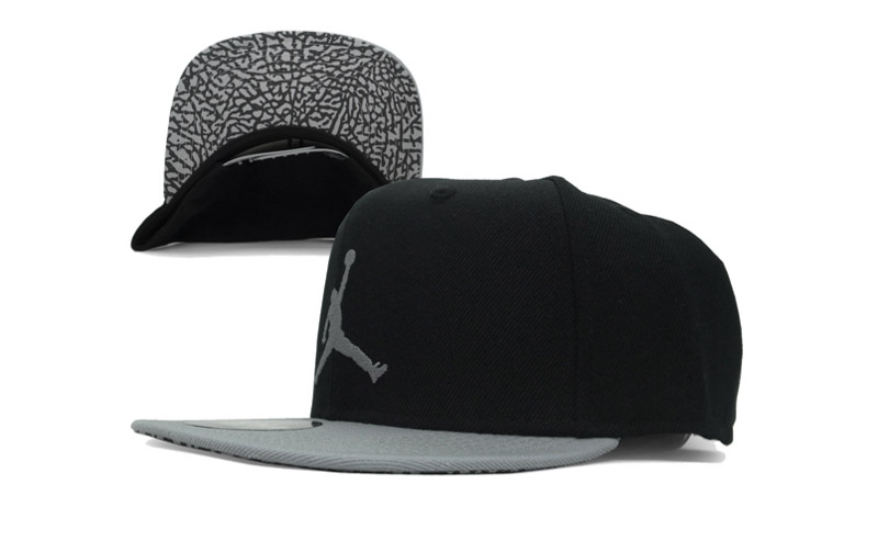 Jordan Black Snapback Hat GF 1 0721